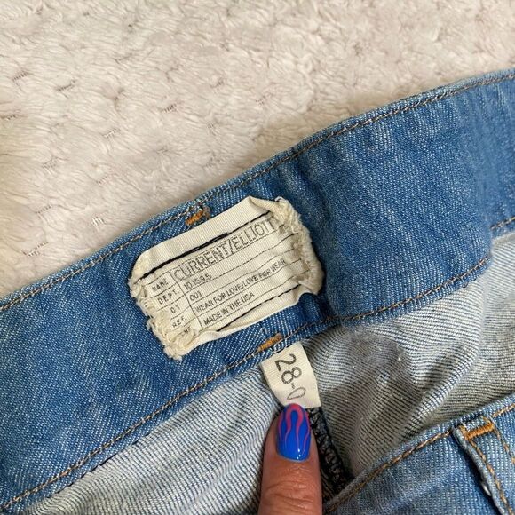 CURRENT/ELLIOTT The Legging Light Weight Fade Blue Denim  Skinny Ankle Jeans 28 - Picture 6 of 13